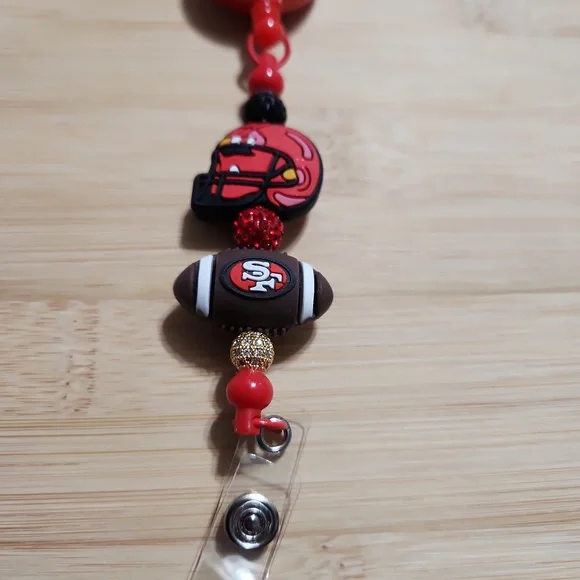 Red and Black Football Badge Reel - Picture 2 of 3